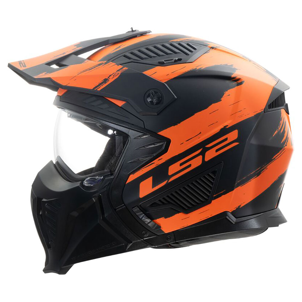 LS2-OF606-DRIFTER-MUD-Matt-Black-Orange-1