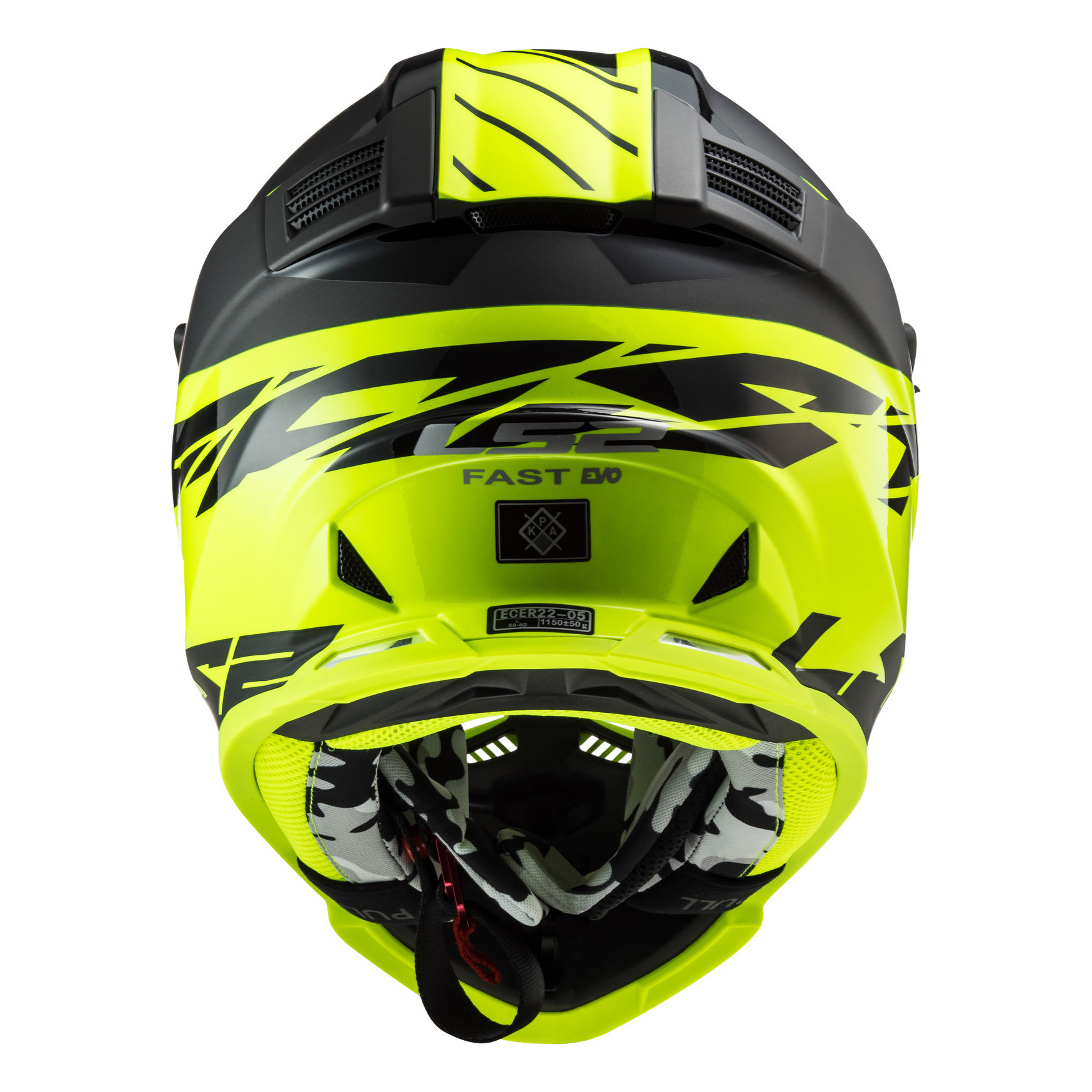 Шлем LS2 MX437 FAST EVO Roar-Black Hi-Vis Yellow_2